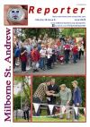 Front cover of the June edition VE day celebrations at the memorial stone